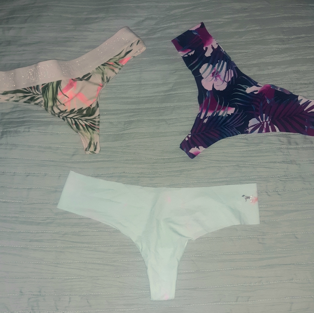 VS Pink Thongs (Lot of 3) - NWOT